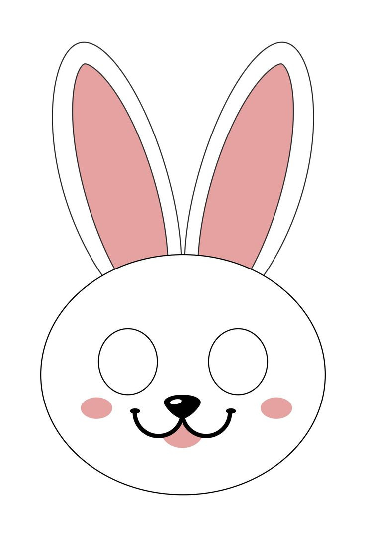 Paper Plate Easter Bunny Mask - 10 Free Pdf Printables | Printablee with regard to Free Printable Easter Masks