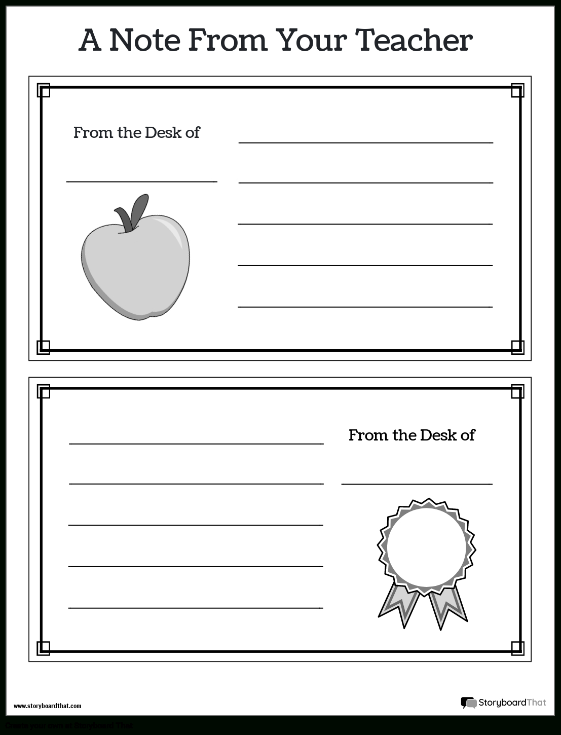 Parent-Teacher Notes: Free Templatesstoryboard That in Free Printable Teacher Notes To Parents