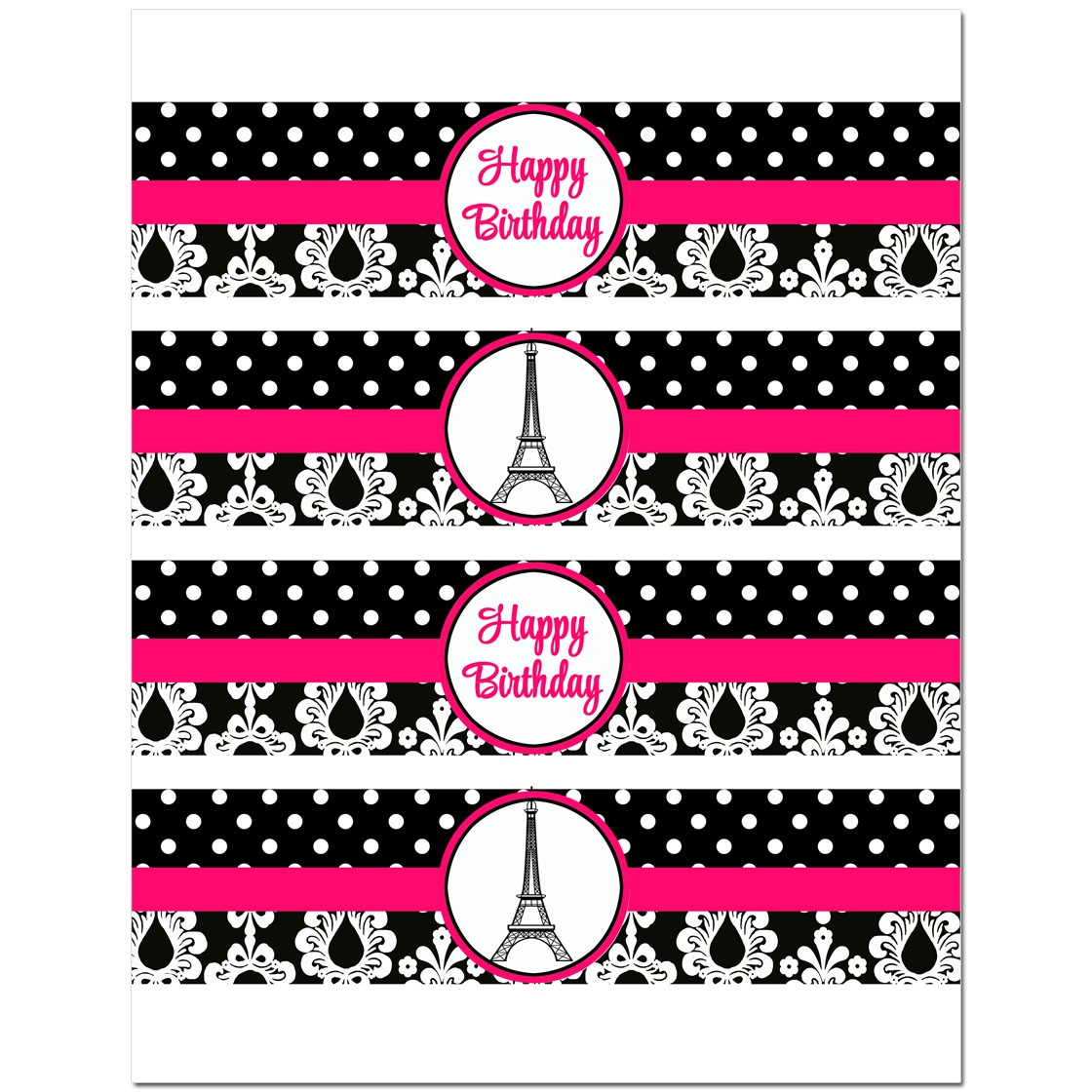 Paris Eiffel Tower Water Bottle Labelsthat Party Chick for Free Printable Paris Water Bottle Labels