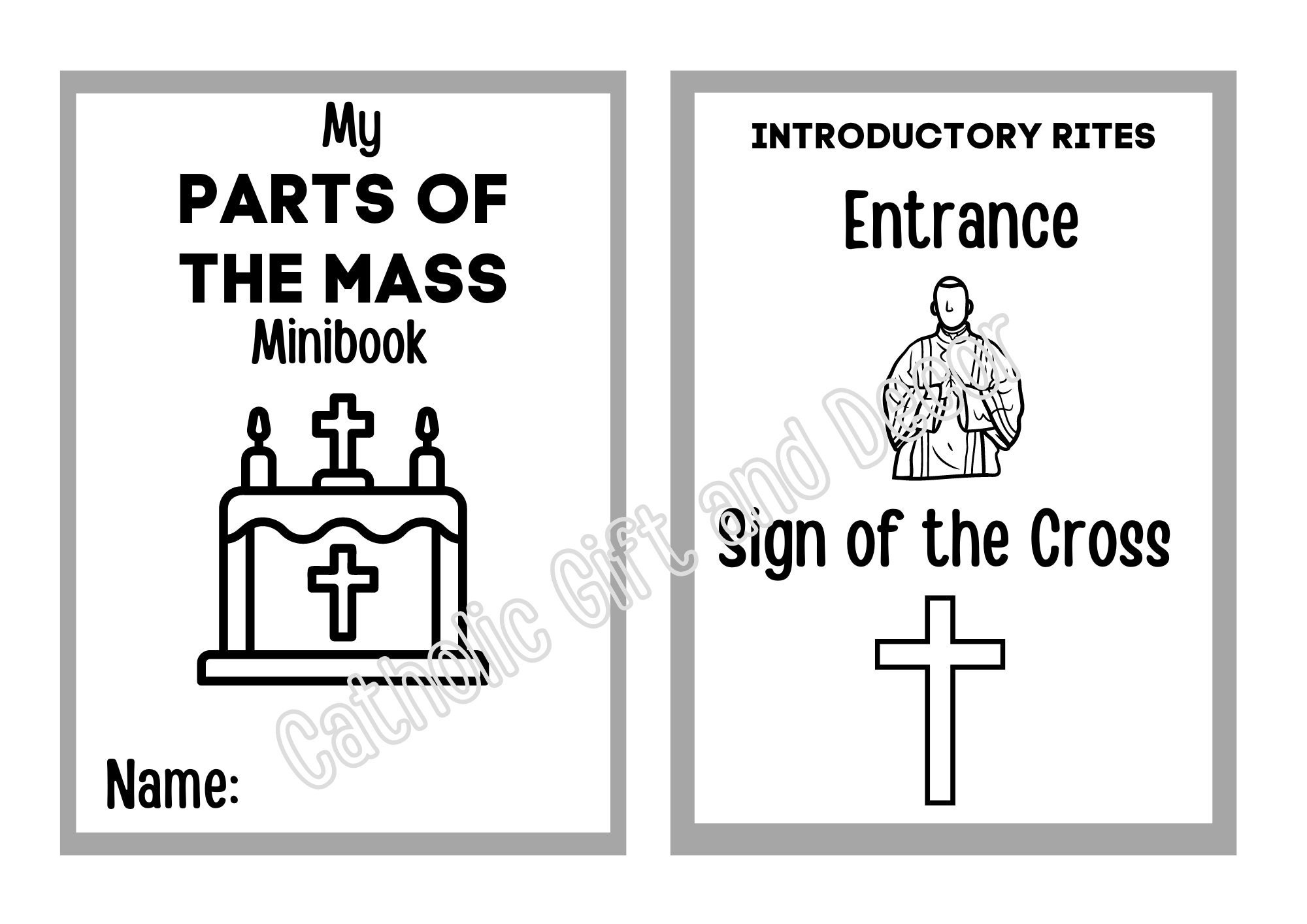 Parts Of The Catholic Mass Printable Book | Parts Of The Catholic for Free Printable Catholic Mass Book