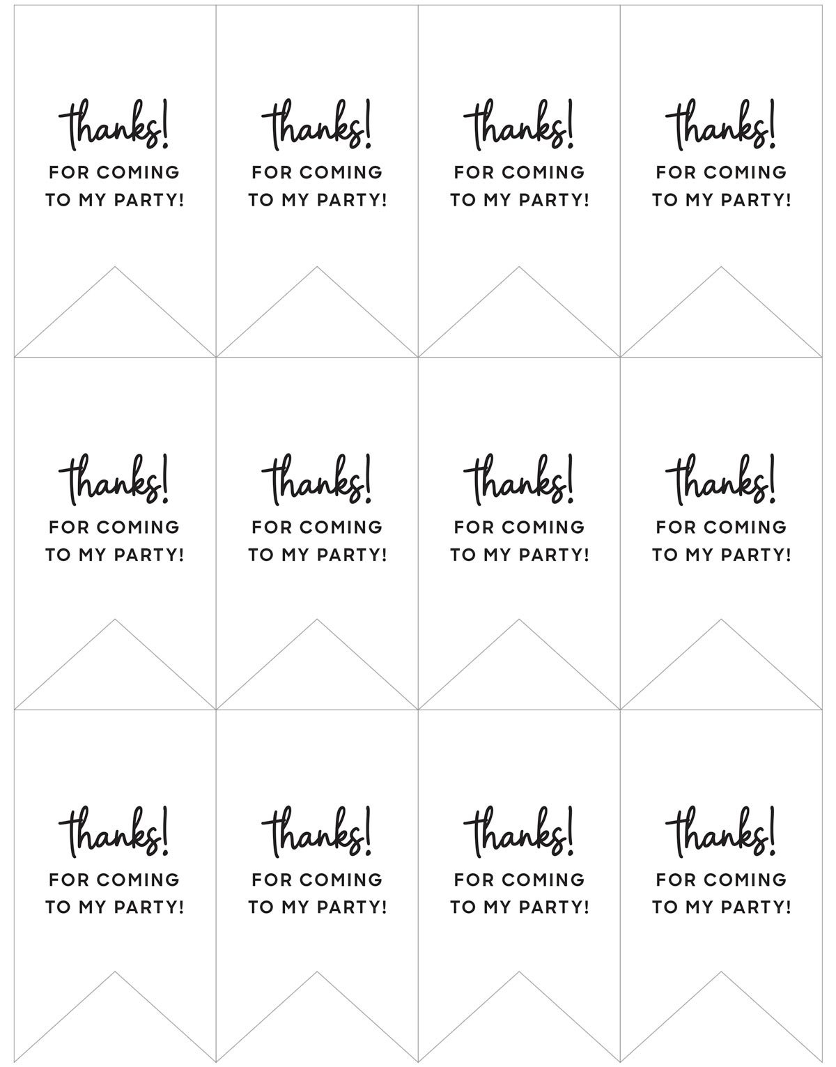 Party Favor Tags | Skip To My Lou - Worksheets Library with Thank You For Coming Free Printable Tags