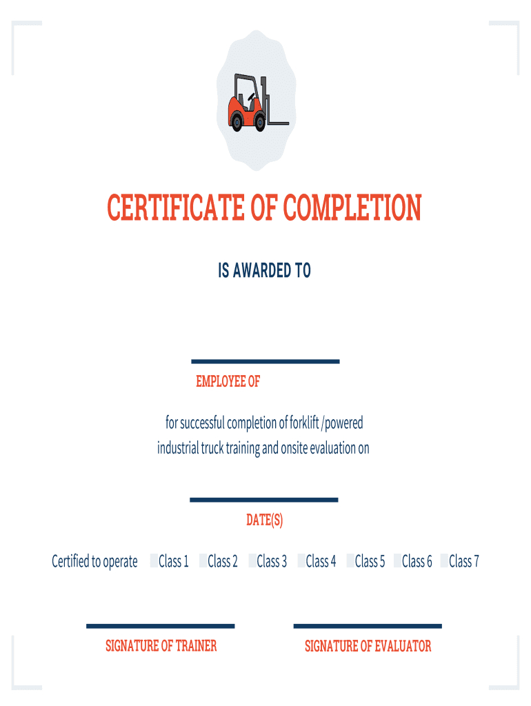 Pdffiller - Fill Online, Printable, Fillable, Blank | Pdffiller intended for Free Printable Forklift Certification Cards