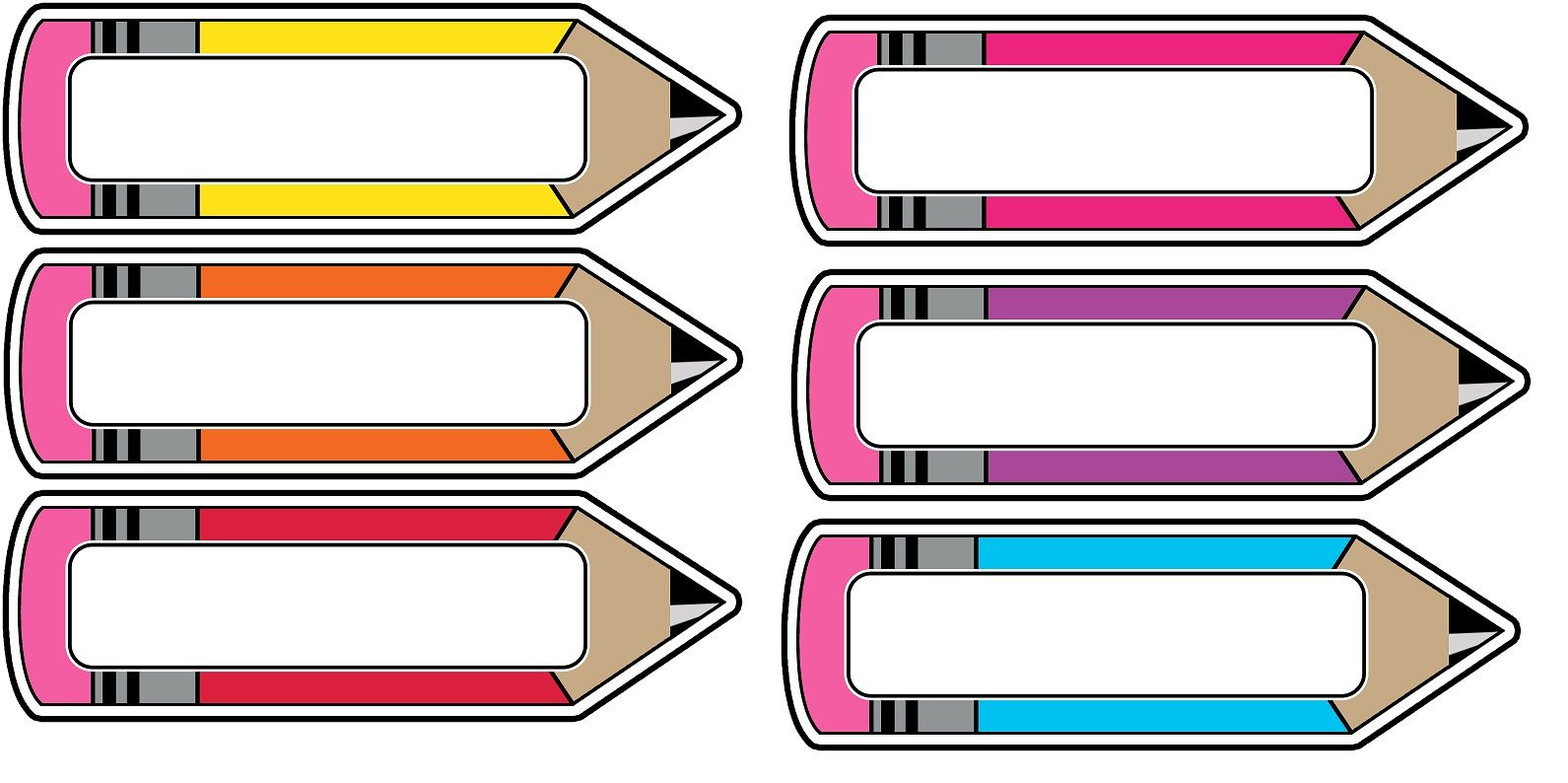 Pencil Name Tags Printable - Printable Party Favors within Free Printable Name Tags For Teachers