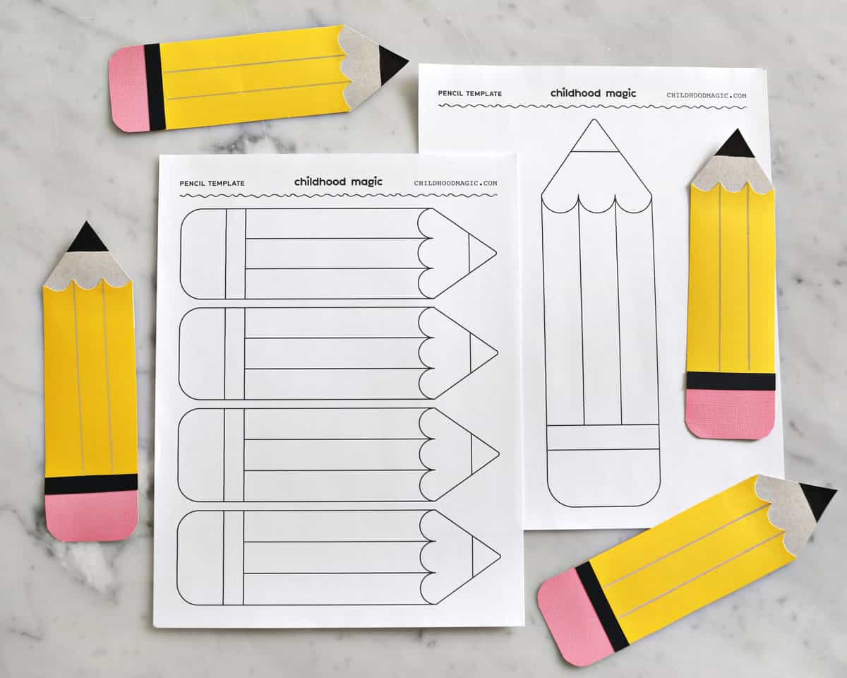 Pencil Outline - Childhood Magic with Free Printable Pencil Drawings