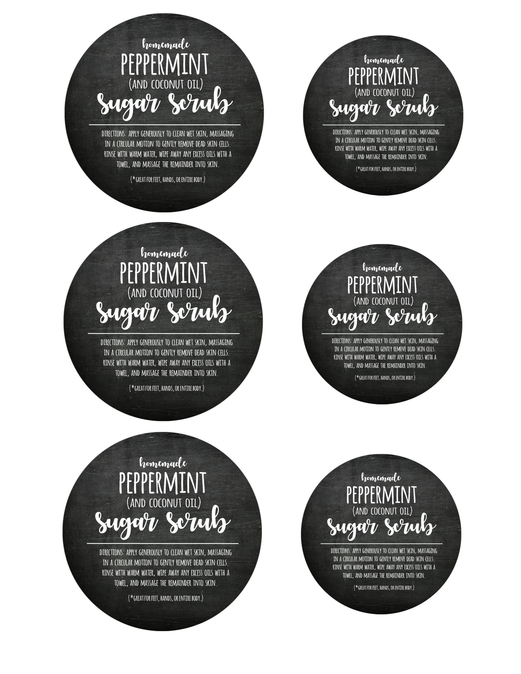 Peppermint Sugar Scrub Recipe (With Free Label And Tag) | Make in Free Printable Sugar Scrub Labels