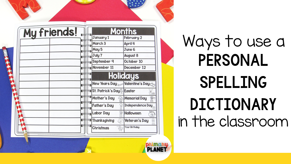 Personal Spelling Dictionary Book with regard to My Spelling Dictionary Printable Free