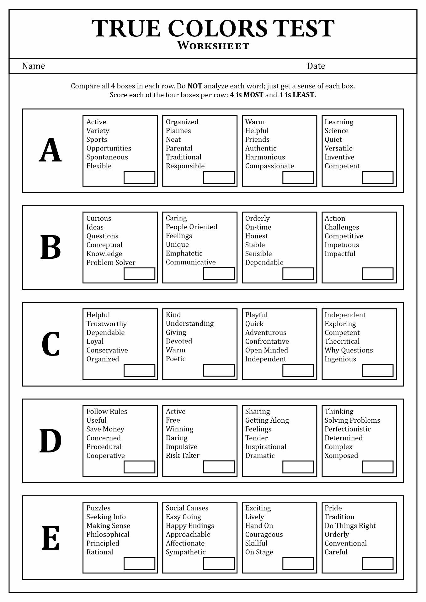 Personality Test For Kids: Take The Free Quiz Today! - Worksheets throughout Free Printable Personality Test
