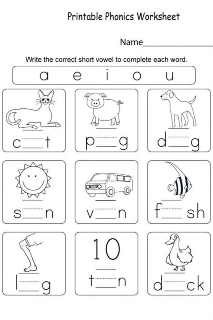 Phonics Worksheets inside Free Printable Grade 1 Phonics Worksheets