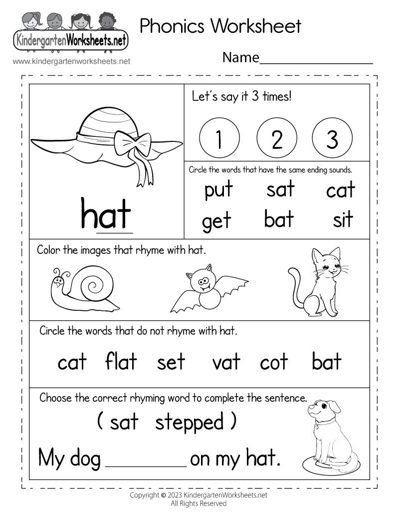 Phonics Worksheets - Kindergarten Mom - Worksheets Library pertaining to Free Printable Phonics Books For Kindergarten