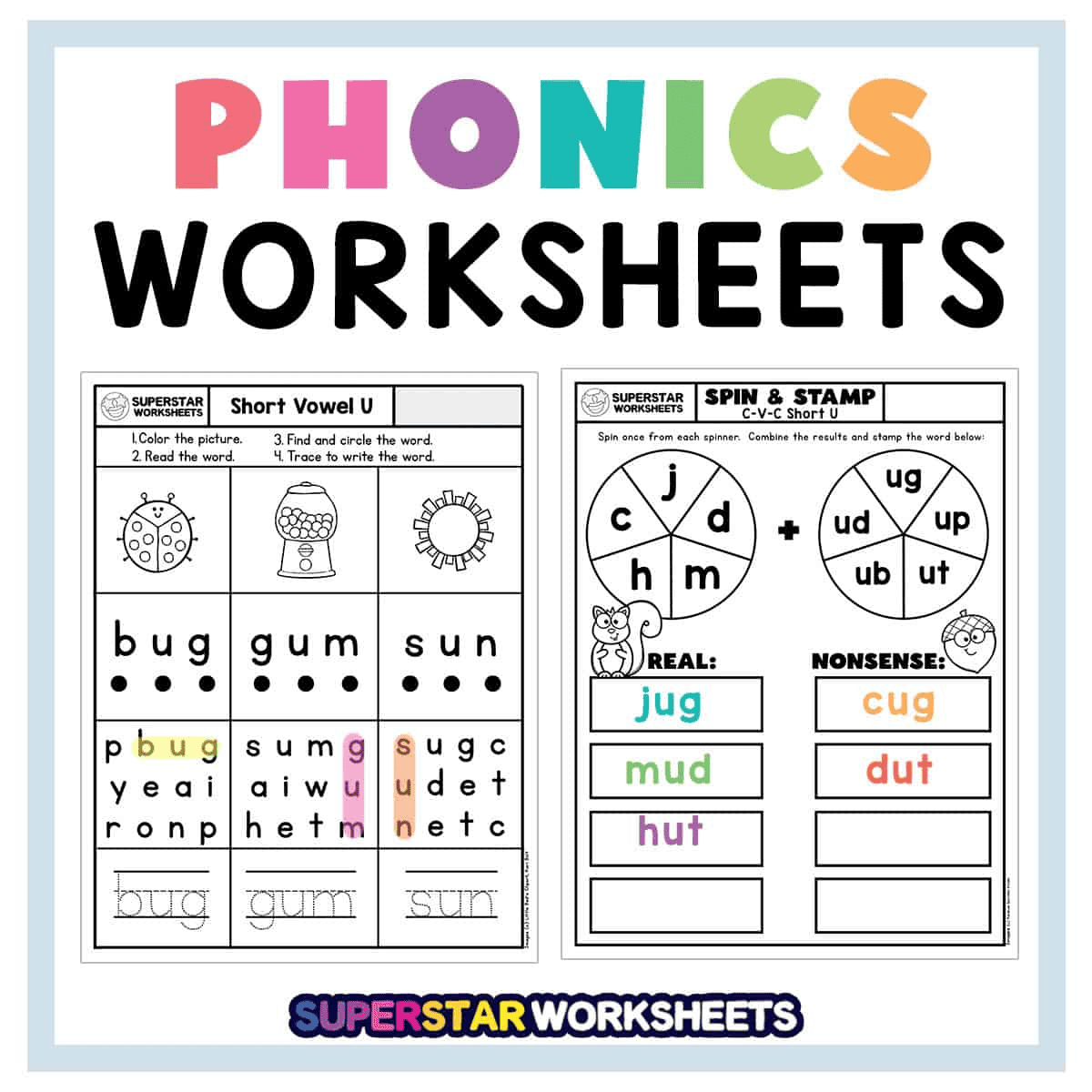 Phonics Worksheets - Superstar Worksheets within Free Printable Phonics Worksheets For 4Th Grade