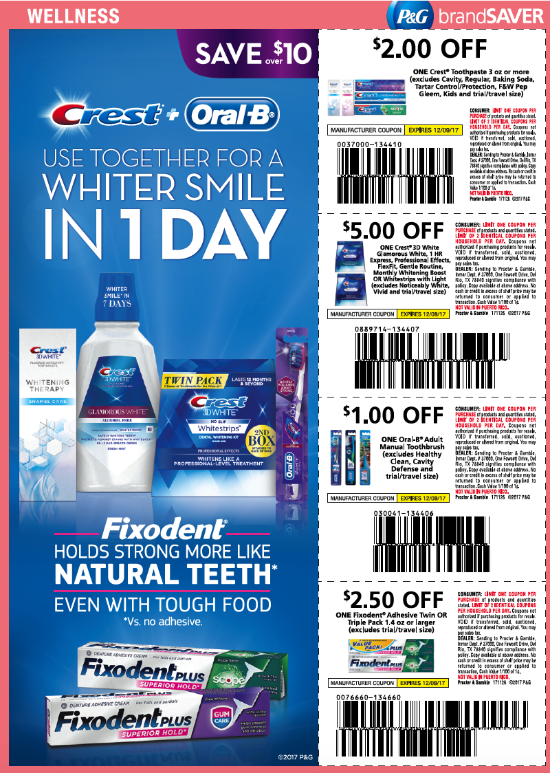 Pick Up Your P&Amp;G Inserts Today For Upcoming Free Premium Crest for Free Printable Crest Coupons