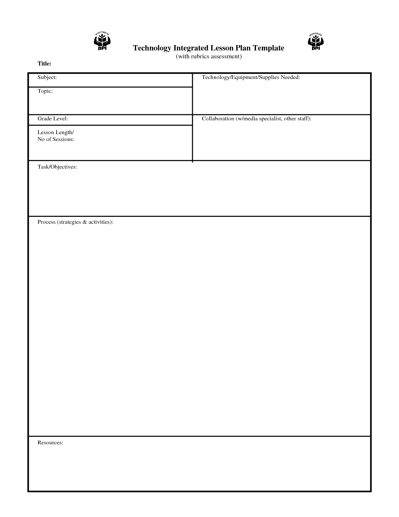 Pin Page - Worksheets Library with Free Printable Lesson Plan Template Blank