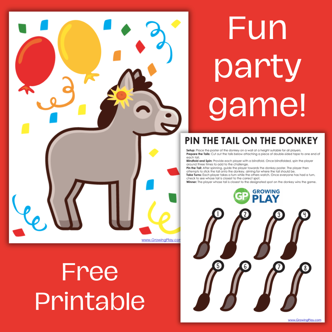 Pin-The-Tail-On-The-Donkey-Free-Printable-1 - Growing Play pertaining to Pin The Tail On The Donkey Printable Free
