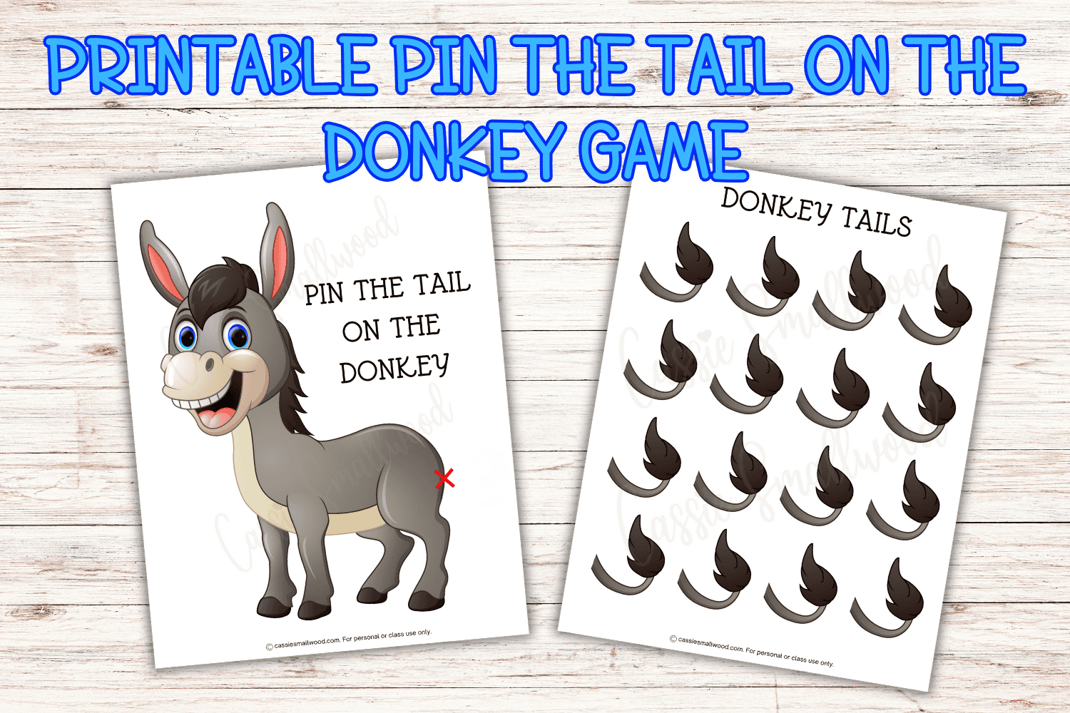 Pin The Tail On The Donkey Game Printable - Cassie Smallwood within Pin The Tail On The Donkey Printable Free