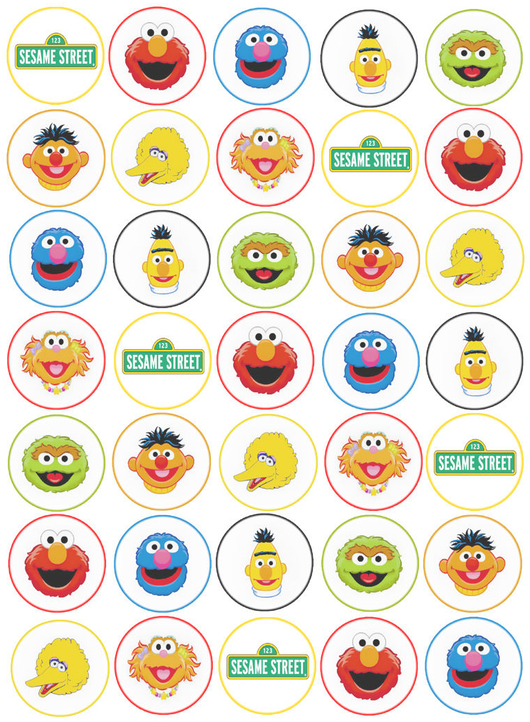 Pincrafty Annabelle On Sesame Street Printables | Sesame pertaining to Free Printable Sesame Street Cupcake Toppers