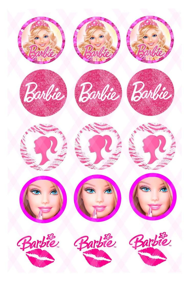 Pinredactedtcsyfhu On Pretty Wallpaper | Barbie Cupcakes throughout Free Printable Barbie Cupcake Toppers