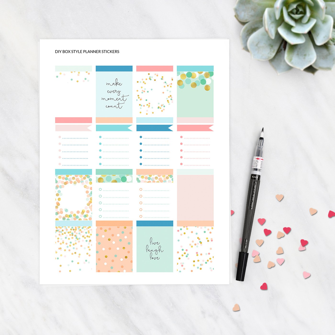 Planner Stickers - Free Printable Box Style Stickers - Erin Condren regarding Printable Erin Condren Stickers Free