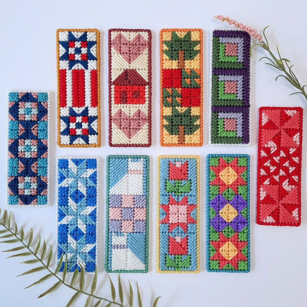 Plastic Canvas Muster Download - Quilt Lesezeichen Für 7-Count regarding Free Printable Plastic Canvas Patterns Bookmarks