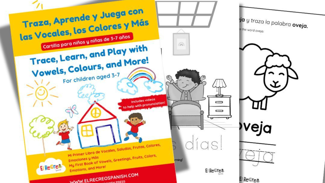 Play, Trace & Learn: Spanish Bilingual Activity Book For Kids Ages 3–7 intended for Free Printable Spanish Books