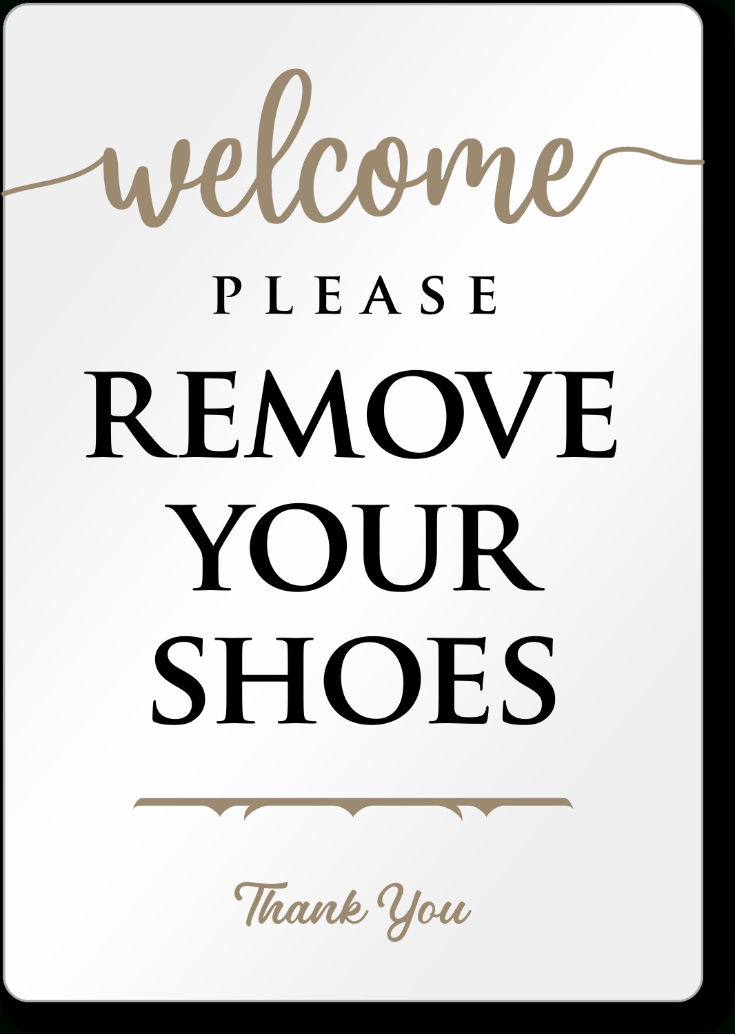 Please Remove Your Shoes Airbnb Sign, Sku: Se-7614 in Free Printable Remove Your Shoes Sign