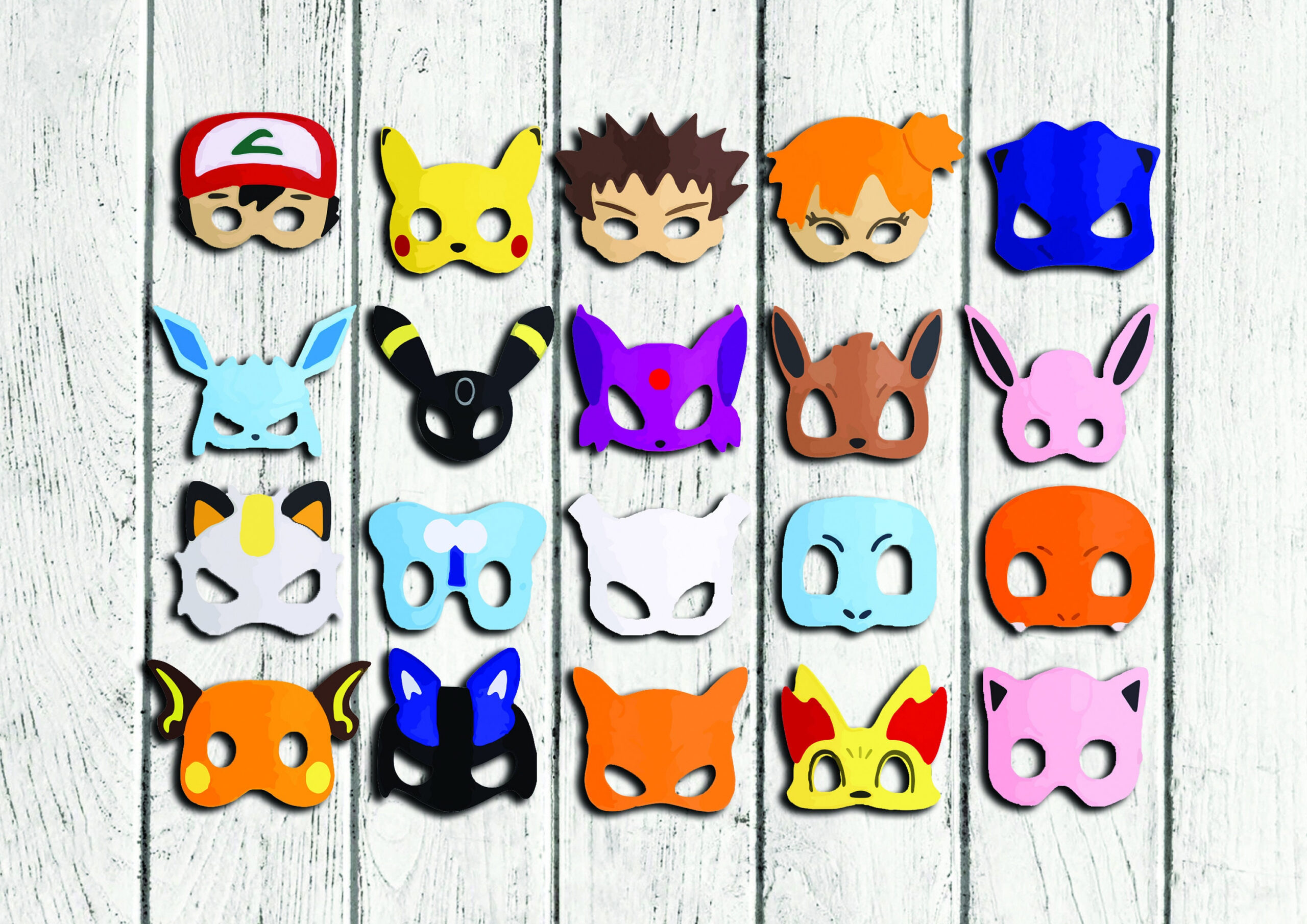 Pokemons Mask - Etsy with Free Printable Pokemon Masks