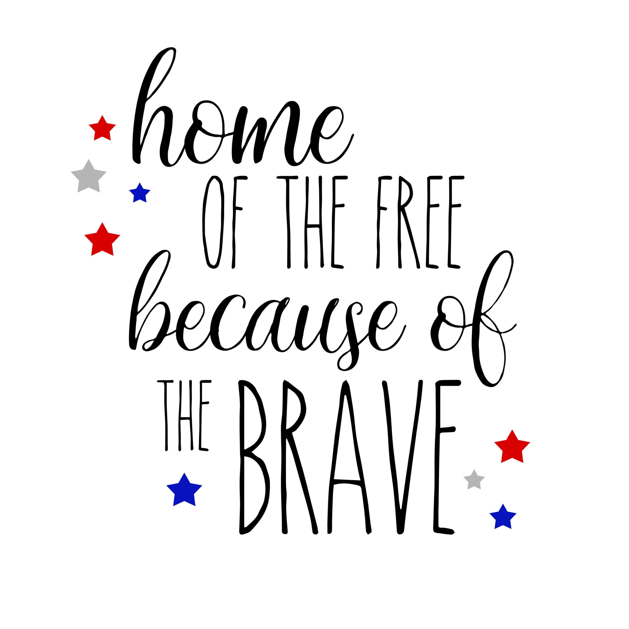 Polka Dot Home Of The Free Because Of The Brave Dtf Print with regard to Home Of The Free Because Of The Brave Printable