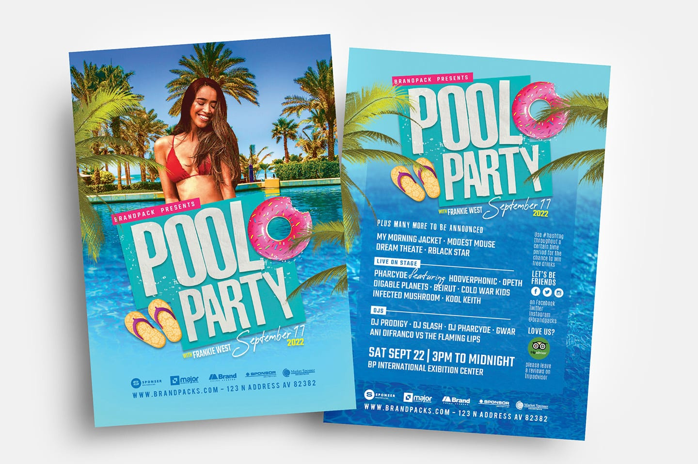 Pool Party Flyer Templates V2 - Psd, Ai & Vector - Brandpacks within Pool Party Flyers Free Printable