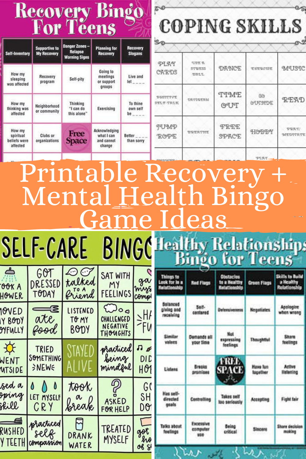 Positive Printable Recovery Games + Activities - Fun Party Pop pertaining to Free Printable Recovery Games