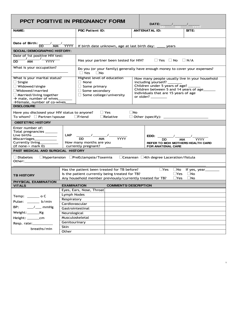 Ppct Positive In Pregnancy Form - Fill Online, Printable, Fillable within Free Printable Fake Pregnancy Papers