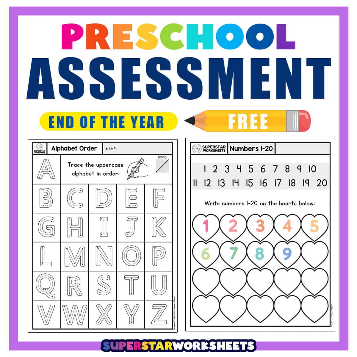 Preschool Assessment - Superstar Worksheets in Preschool Assessment Forms Free Printable