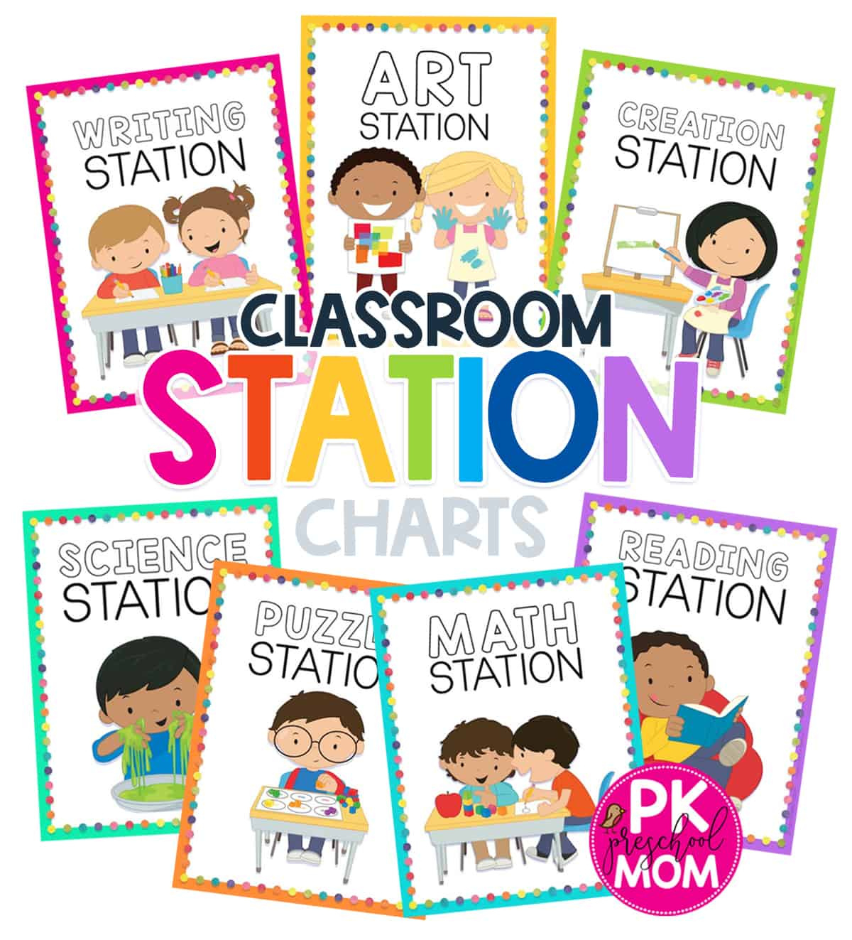 Preschool Classroom Printables & Charts - Preschool Mom inside Free Printable Learning Center Signs