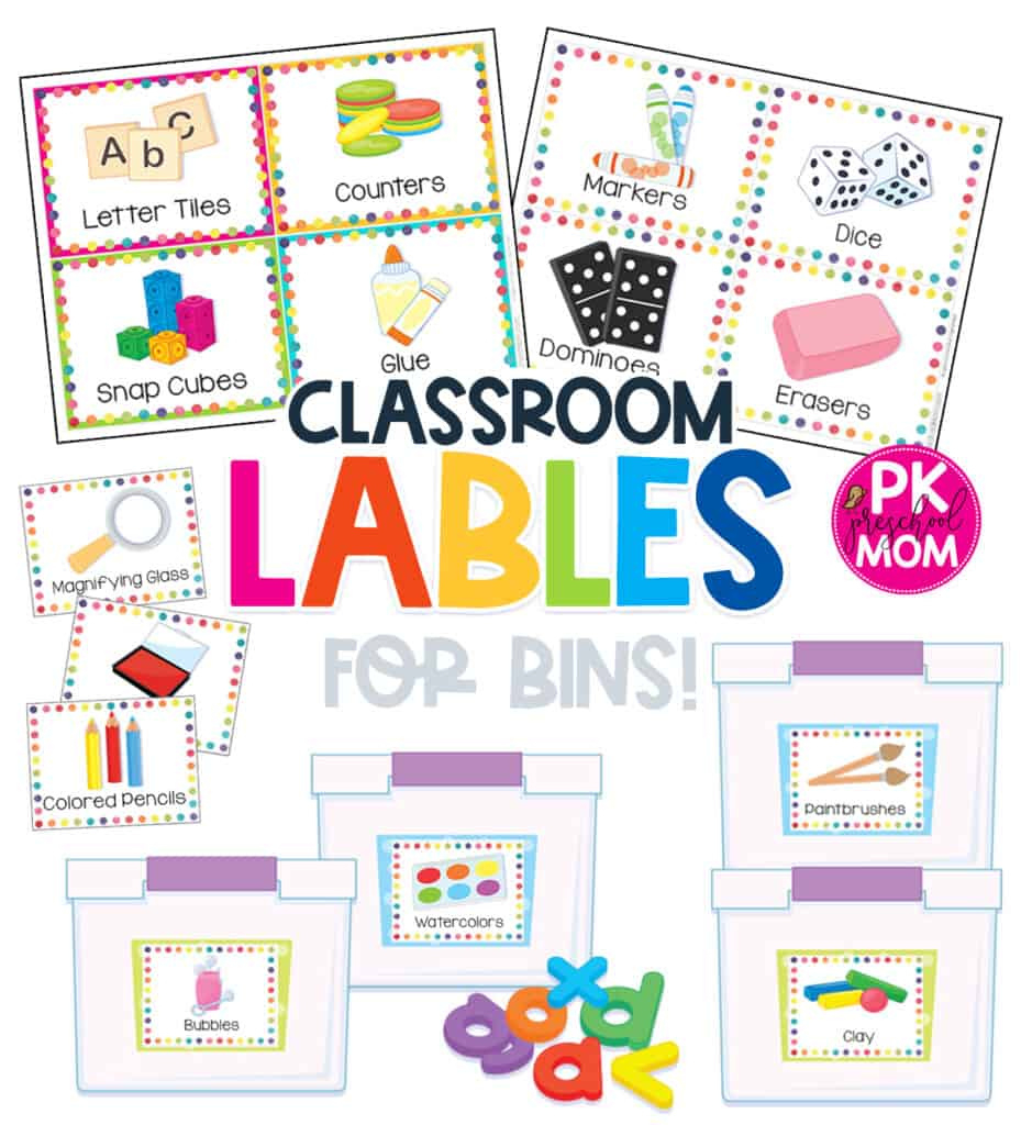 Preschool Classroom Printables & Charts - Preschool Mom throughout Free Printable Classroom Labels For Preschoolers
