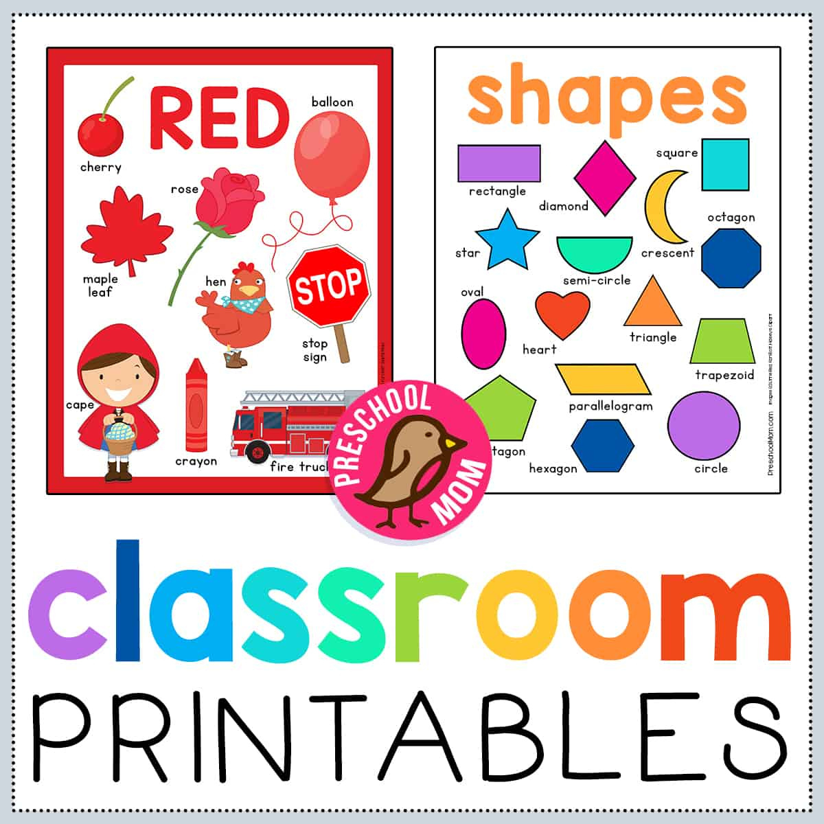 Preschool Classroom Printables - Preschool Mom for Free Printable Educational Posters