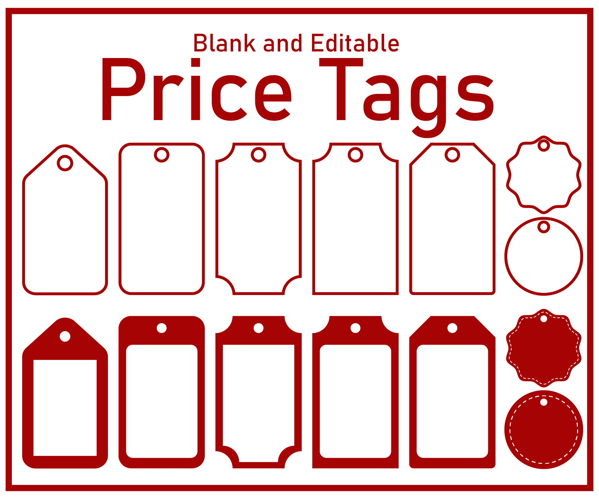 Price Tags Labels Template - 10 Free Pdf Printables | Printablee inside Free Printable Price Labels