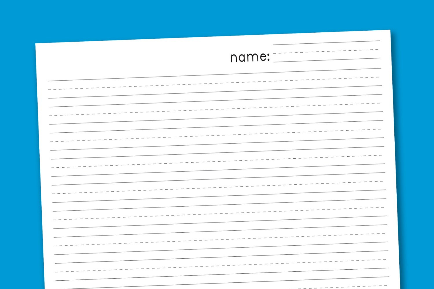 Primary Handwriting Paper - Paging Supermom pertaining to Free Printable Handwriting Paper For First Grade