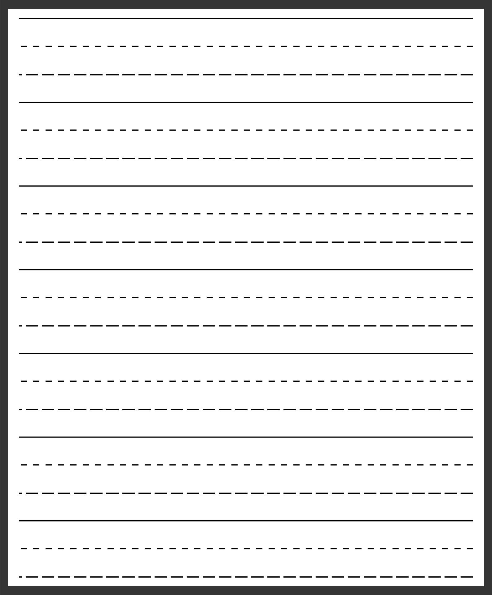 Primary Writing Paper Template - 10 Free Pdf Printables inside Elementary Lined Paper Printable Free