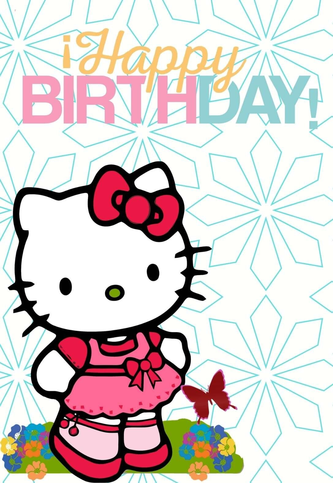 Princess Hello Kitty Printable Free - Free Printable Birthday Card in Hello Kitty Birthday Card Printable Free