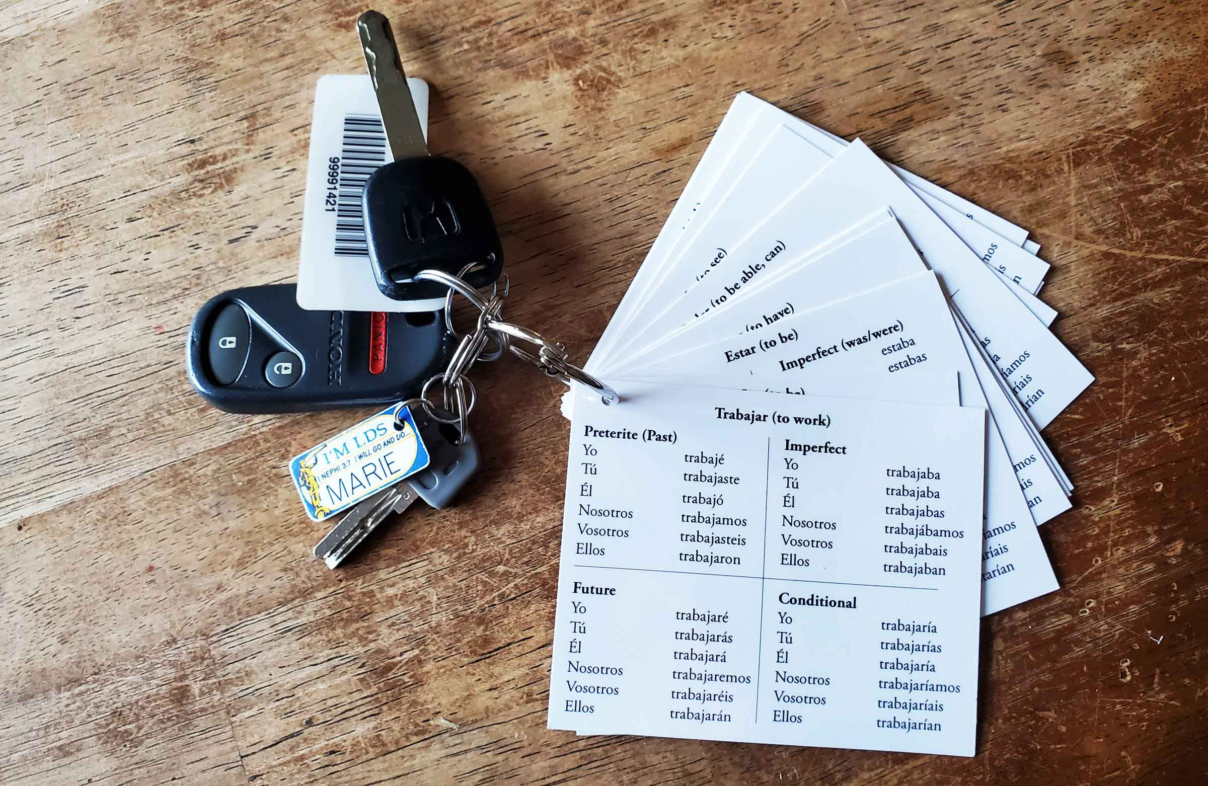 Print 12 Free Common Spanish Verb Conjugation Flash Cards - My with Free Printable Spanish Verb Flashcards