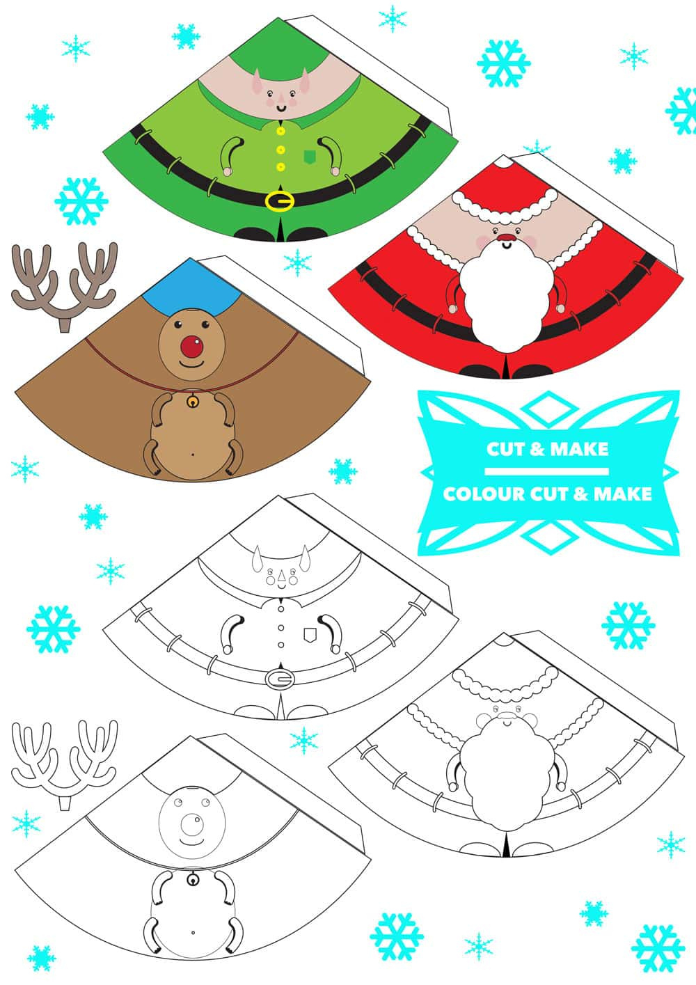 Printable 3D Christmas Decorations intended for Free Printable Christmas Cutouts