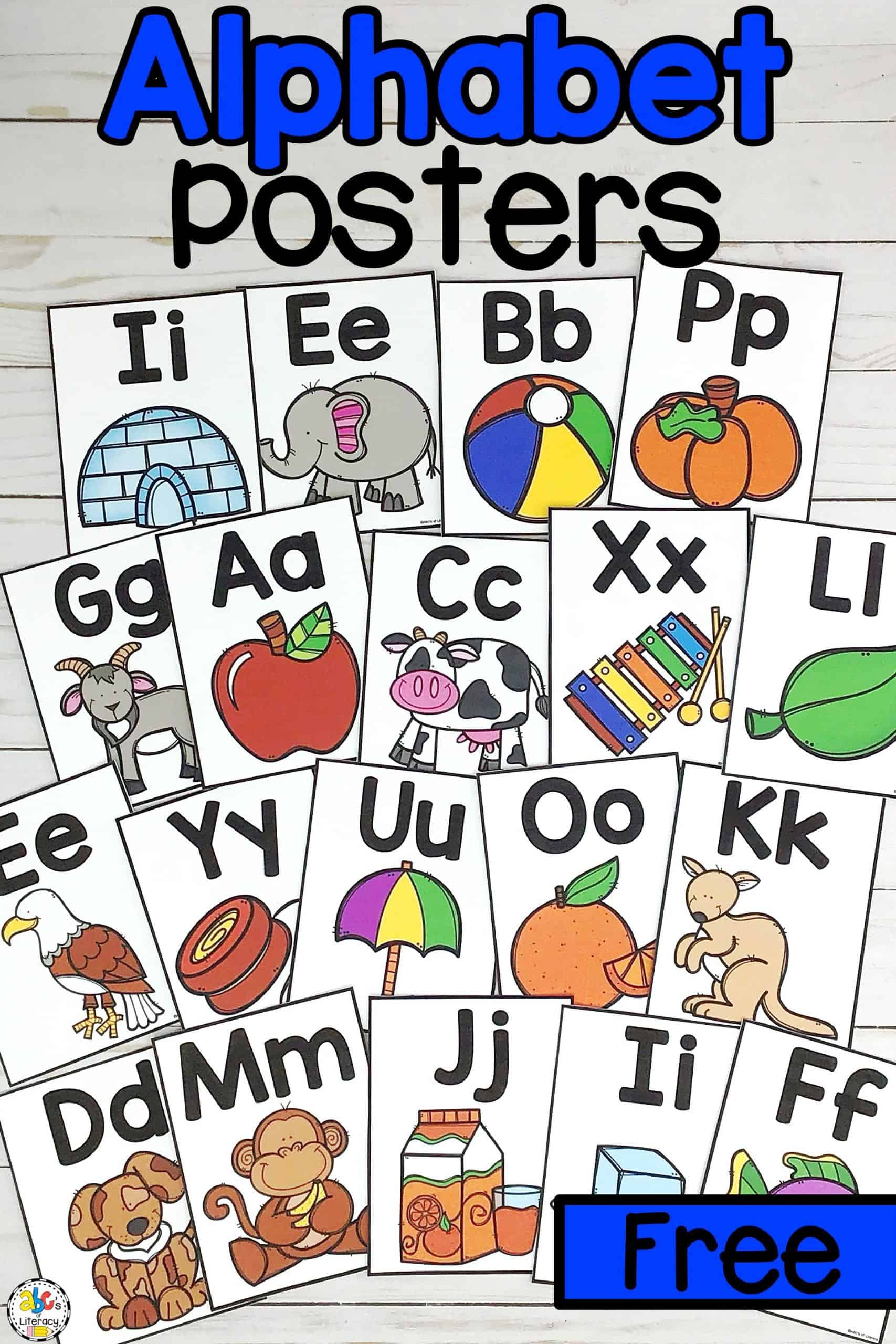 Printable Alphabet Posters - Printable Party Favors pertaining to Free Printable Alphabet Letters For Display