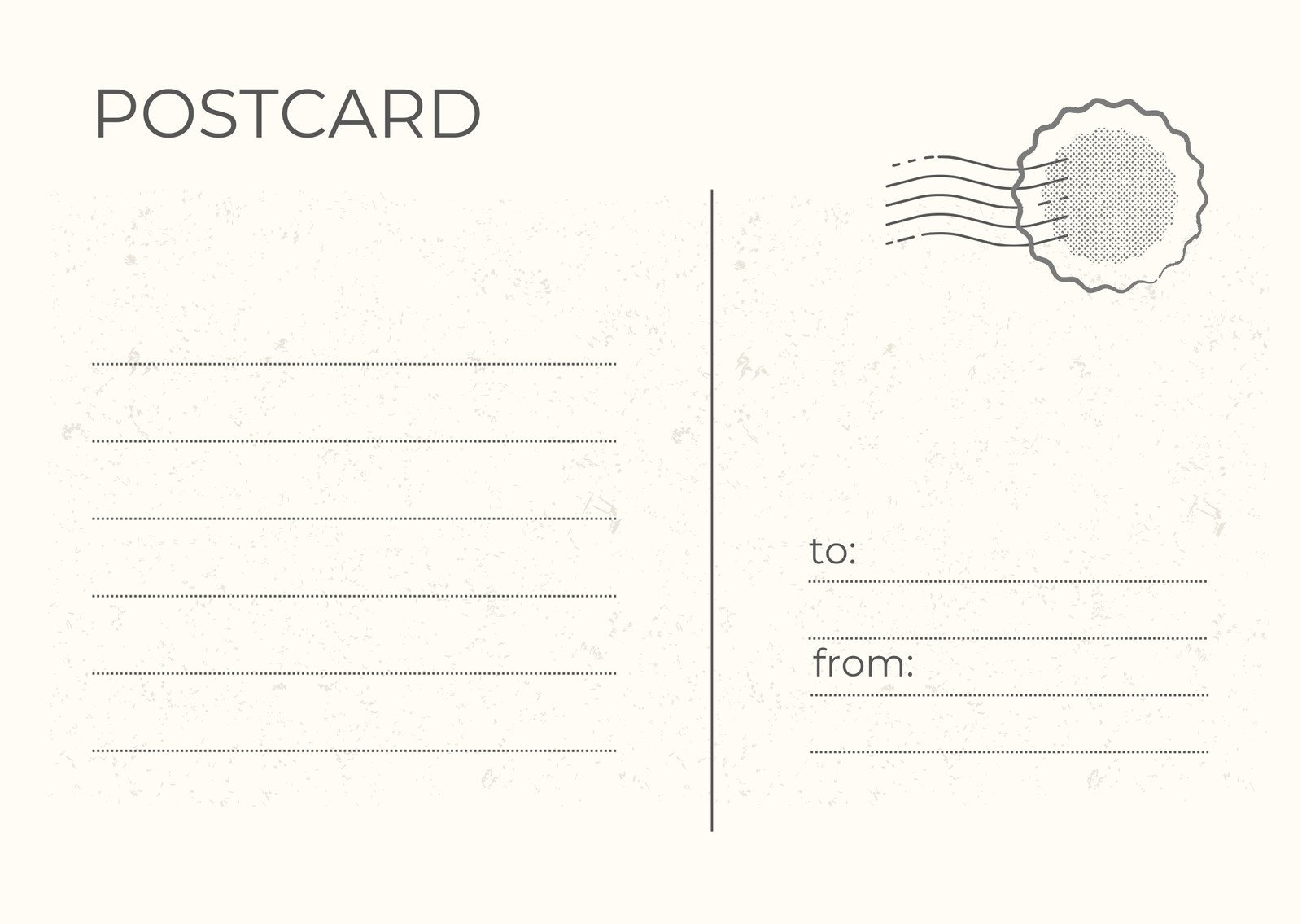 Printable And Customizable Postcard Templates | Canva inside Free Printable Postcards