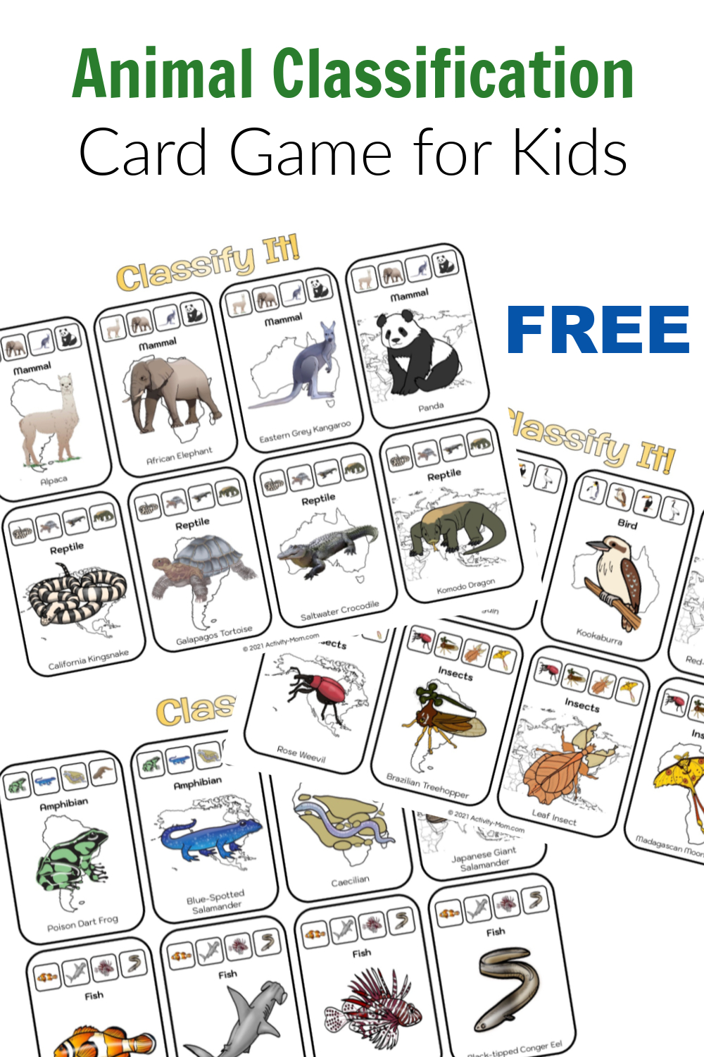 Printable Animal Classification Game For Kids (Free) - The intended for Free Printable Animal Classification Cards