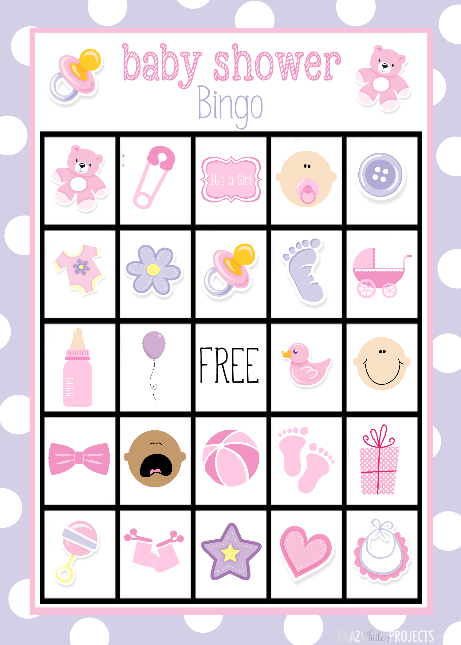 Printable Baby Shower Bingo Cards with regard to Baby Bingo Free Printable
