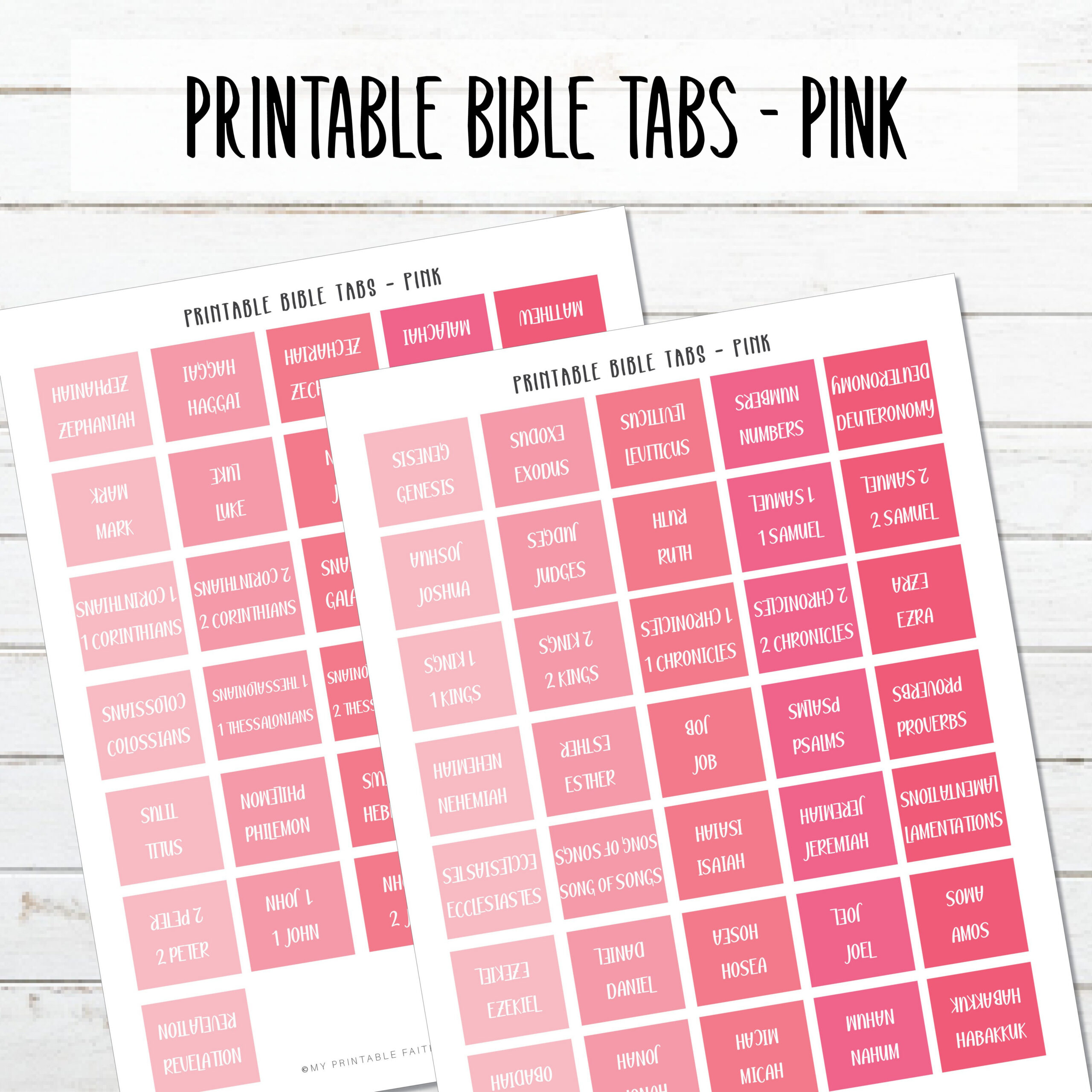 Printable Bible Tabs - Pink throughout Free Printable Bible Tabs