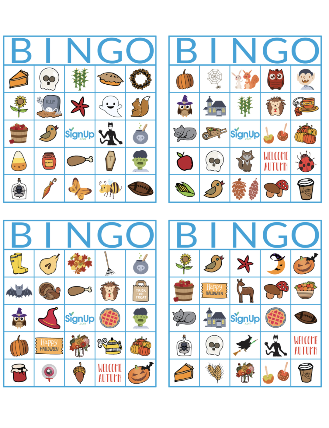 Printable Bingo Cards: Fun Fall Classroom Party Activity | Signup regarding Free Printable Bingo Chips