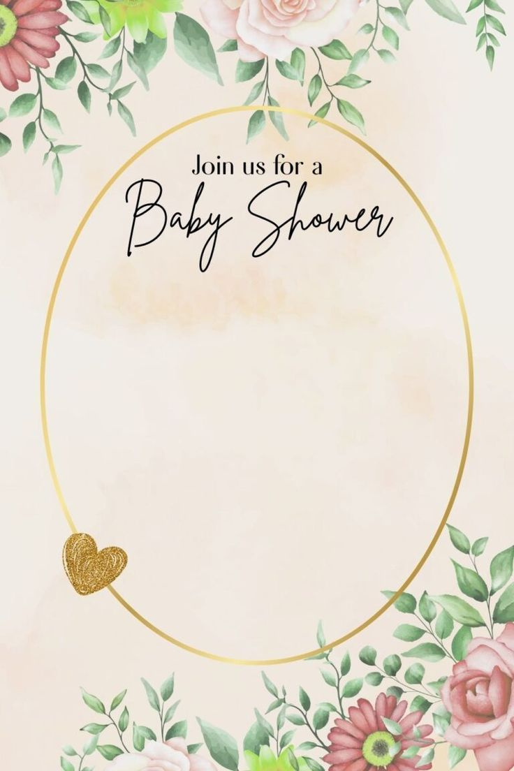 Printable Blank Baby Shower Invitation Templates Aesthetic Floral within Free Printable Blank Baby Shower Invitations