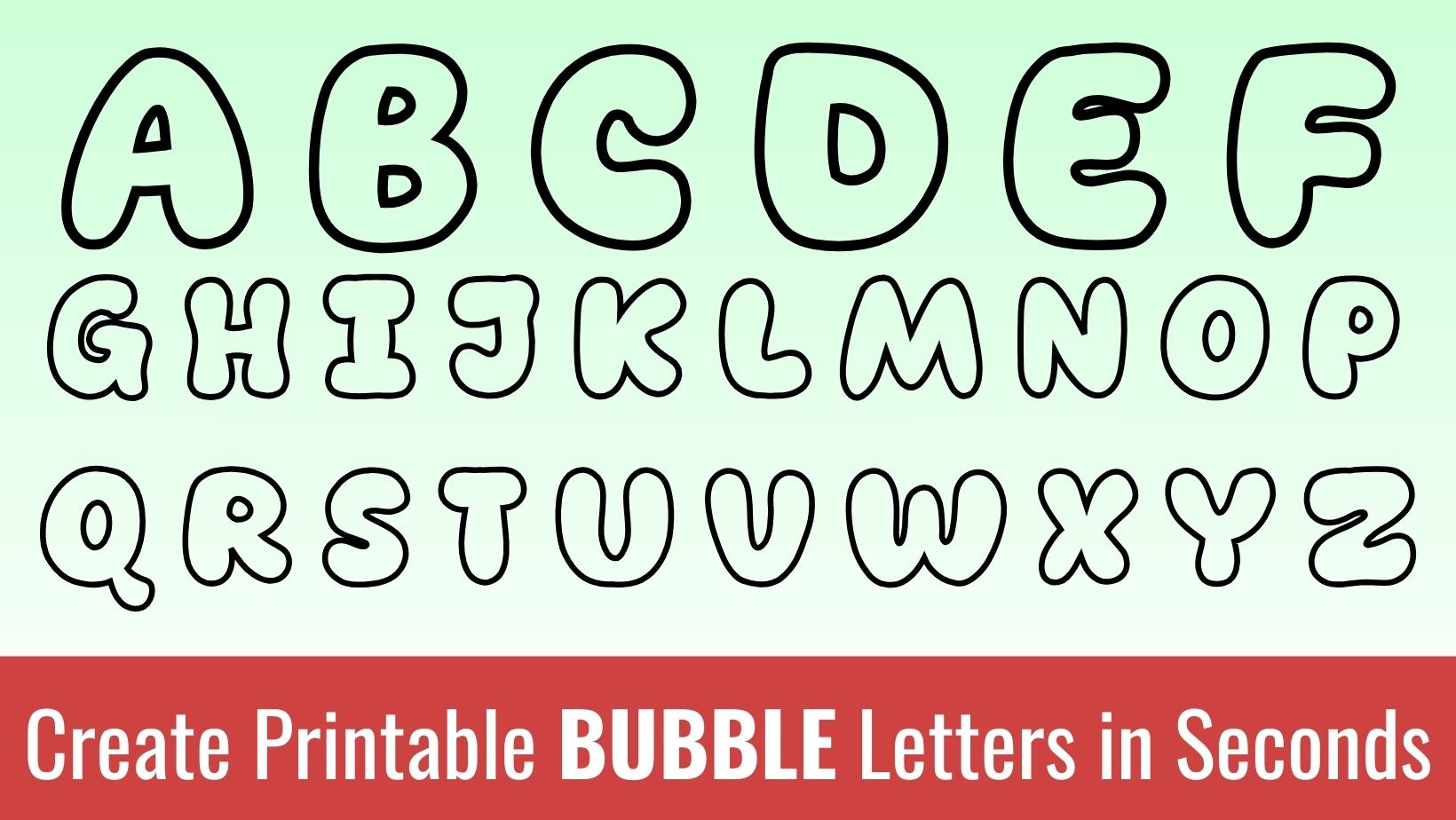 Printable Bubble Letters: Free Alphabet Font &Amp; Letter inside Free Printable Fonts
