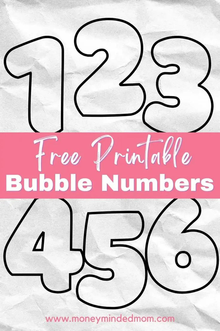 Printable Bubble Numbers: Free Bubble Letters regarding Free Printable Bubble Numbers