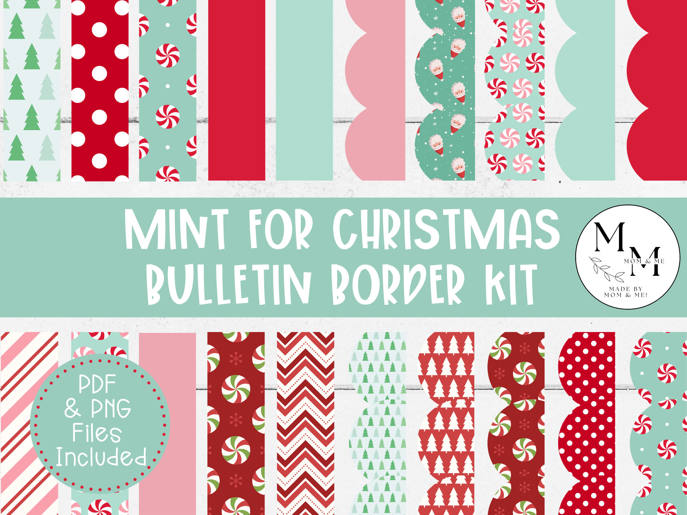 Printable Bulletin Board Border, Christmas Classroom Decor intended for Free Printable Christmas Bulletin Board Borders