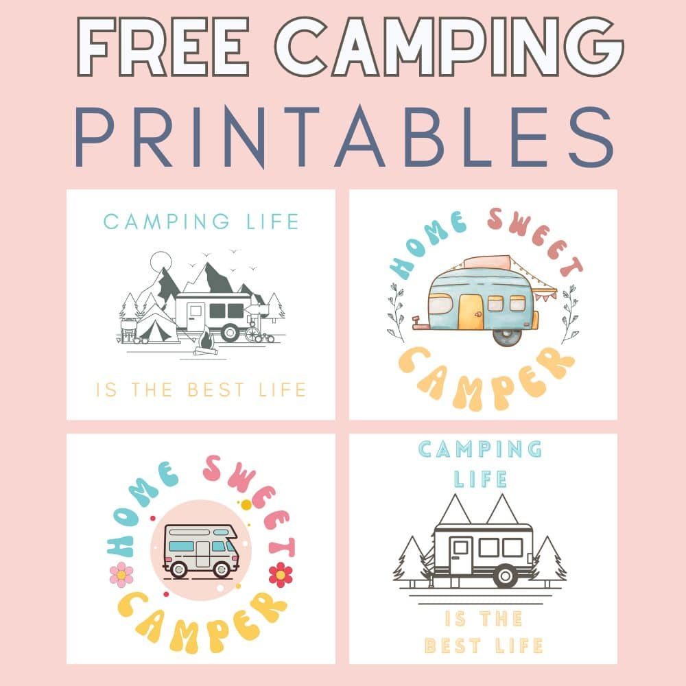 Printable Camping Signs - The Girl Creative regarding Free Printable Camping Signs